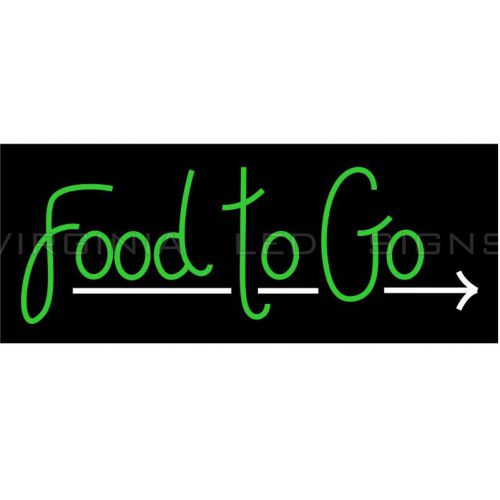 Food to go led sign neon looking 30&#034;x12&#034; pizza restaurant high quality bright for sale