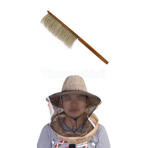 Beekeeping Cowboy Hat Mosquito Bee Insect Net Veil + Bristle Horsehair Brush