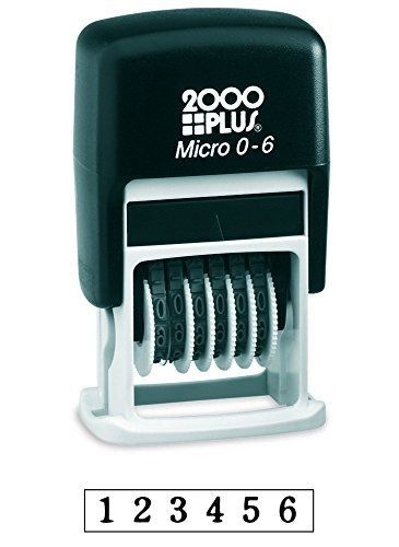 2000Plus Number Stamp, Self-Inking, Black (010132)