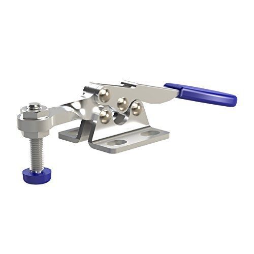 Clamp-Rite 14054CR Horizontal Handle Toggle Clamp, Flanged Based, Straight Bar,