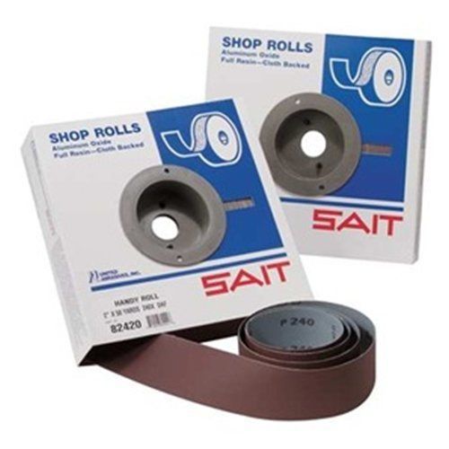 United abrasives/sait 82420 2 x 50 yards 240x aluminum oxide handy shop paper ro for sale