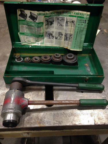 Greenlee 1904sb 1906 ratcheting slug buster knock out punch die set for sale