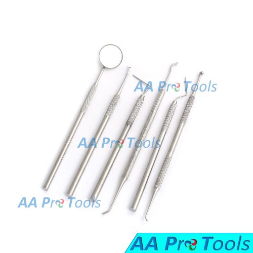 Aa pro: dental kit tooth scraper mirror scaler set tartar calculus 6 pieces for sale