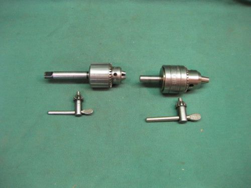 TWO  DRILL CHUCKS - RIDGID - 1/2&#034; &amp; JACOBS - 3/8&#034;