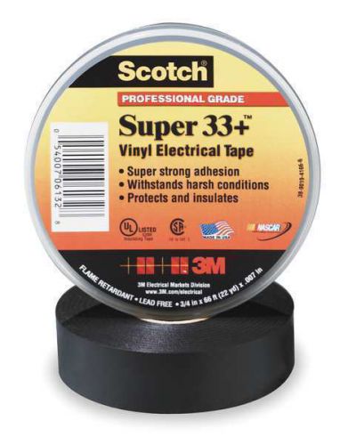 Scotch(r) super 33+(tm) vinyl electrical tape, 3/4 in x 66 ft (19 mm x 20,1 m) for sale