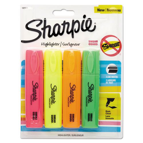 Blade Tip Highlighter, Assorted, 4/Pack