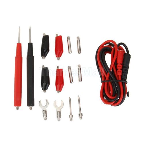 16pcs Banana Plug Test Cable Leads Kit Set Multimeter Probes Alligator Clips