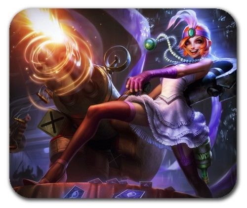 Jinx League of Legends Fan Art dress Mafia Mousepad Mouse Pad Mat