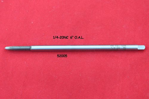 NEW HANSON-WHITNEY 1/4-20NC 2 FLUTE XL TAP 6&#034; OAL GH3 SPIRAL PLUG #52005 (HW)