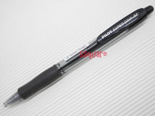 6 x pilot bpgp-10r super grip 1.0mm medium retractable ballpoint pen, black for sale