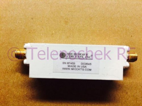 RF microwave LTE cellular high pass filter -30dB at 2.6 GHz/ 2.78-14 GHz 20 Watt