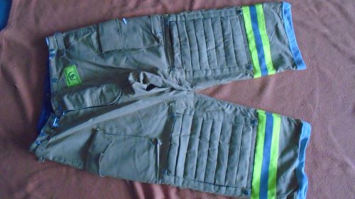 Morning pride khaki  bunker pants turnout gear size 38w x 26l new manu.2005  nc for sale