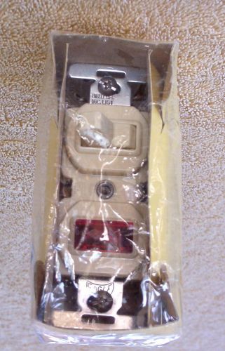 Eagle 277W-Box Single Pole Quiet Switch &amp; Neon Pilot Light 15A NEW NIB Ivory