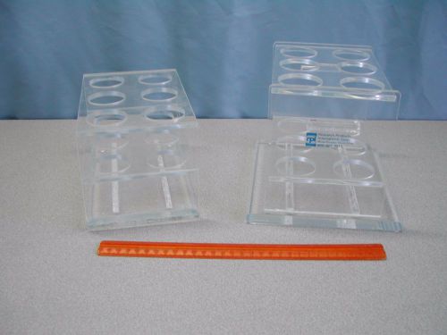 Lot of 2 RPI Acrylic Test Tube Rack LARGE