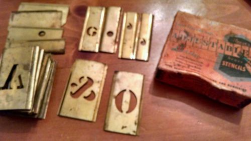 Vintage Brass Reese Adjustable Stencils 1/2&#034;