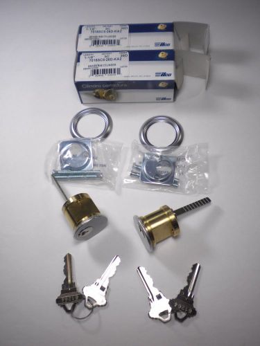 Pair of new ilco brass rim cylinder locks 7015sc8-26d-ka2 schlage c keyed alike for sale