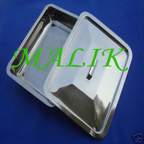 Instrument Tray With Lid Cover   6&#034; x 10&#034; x  2.25&#034; New