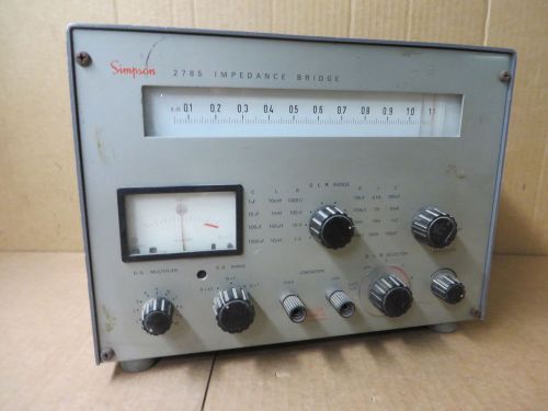 simpson IMPEDANCE BRIDGE # 2785 VINTAGE ELECTRONIC TEST EQUIPMENT