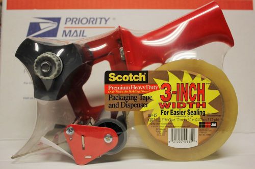 6x~new~3m~scotch~shipping~tape gun~dispenser ~heavy duty~3&#034;~bp-15 w/1 roll~45885 for sale