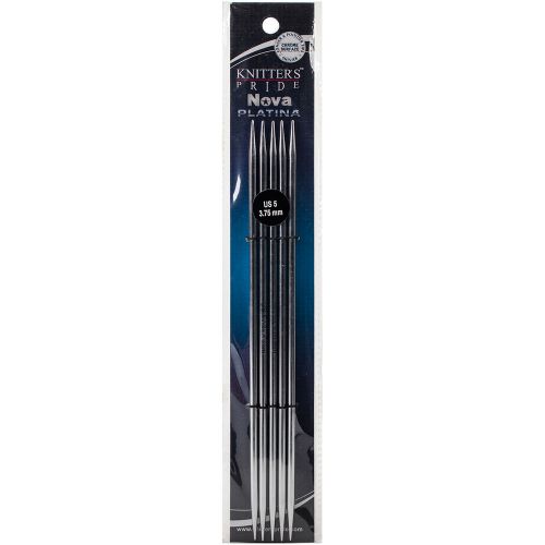 &#034;Nova Platina Double Pointed Needles 8&#034;&#034;-Size 5/3.75mm&#034;