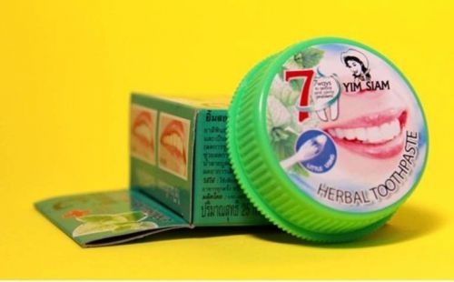 12 X 25G=300 g  YIMSIAM CONCENTRATE NATURAL HERBAL TOOTHPASTE,ANTI BAD BREATH