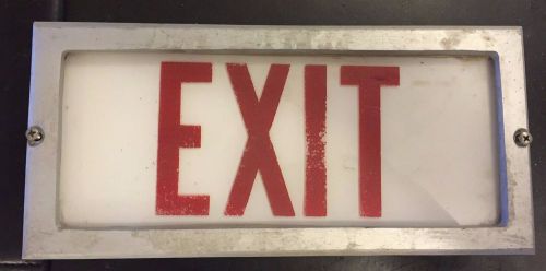 RARE Vintage EXIT sign, electrified, illuminated, 12 3/4 x 8 3/4 x 1 1/2