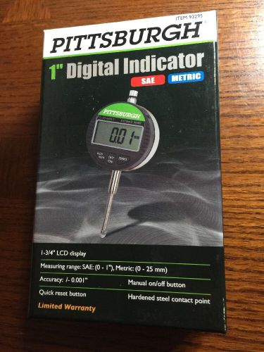 Pittsburgh 1&#034; Digital Indicator SAE Metric Item 93295