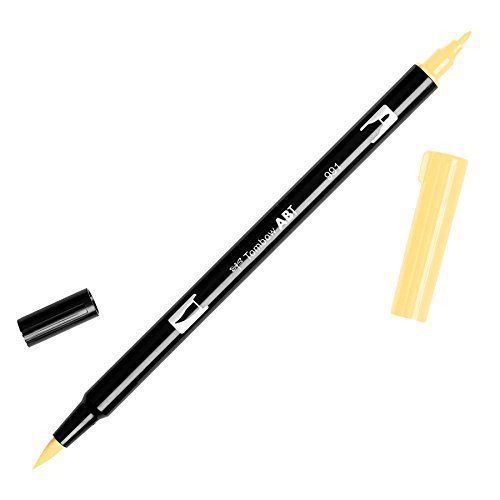 Tombow Dual Brush Pen Art Marker, 991 - Light Ochre, 1-Pack