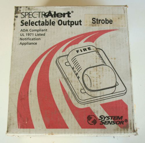 NIB SpectrAlert  Wall STROBE-Selectable Output S1224MC System Sensor