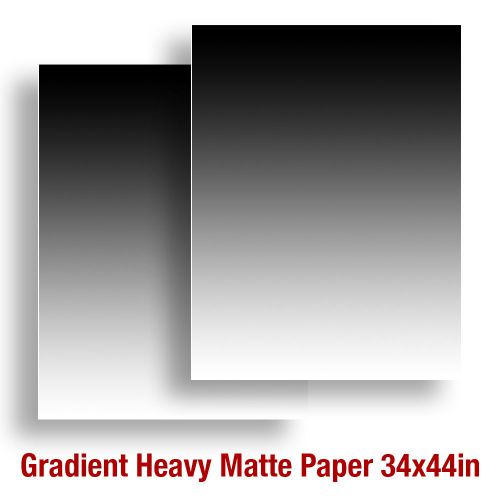 2 sheets Gradient Matte Black 34x44in Background Backdrop Heavy 10.3mil Paper