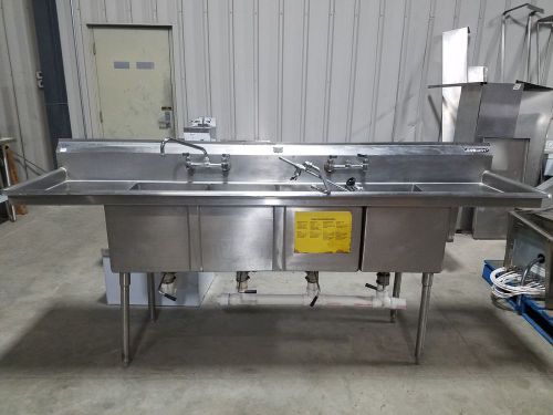 Used Duke 4 Compartment Sink With Pre-Rinse Assembly