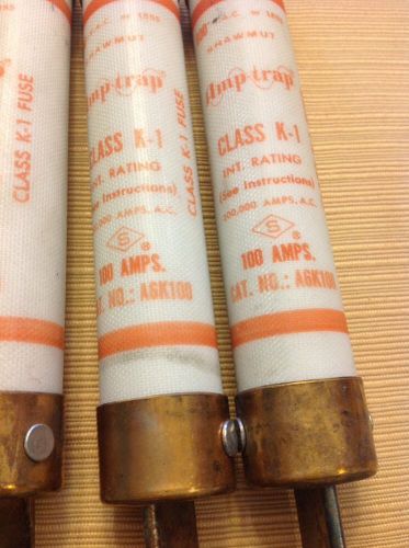 Lot Of 3 Ferraz Shawmut A6K100R 100-Amp Amp-Trap Fuse 100A 600V