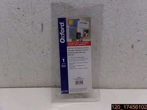 Qty=50, Oxford Utili-Jacs Heavy-Duty Clear Vinyl Envelopes 4&#034;x9&#034; OXF65049