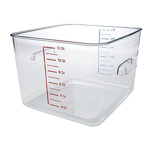 Rubbermaid commercial fg631200clr space-saving container, 12-quart capacity for sale
