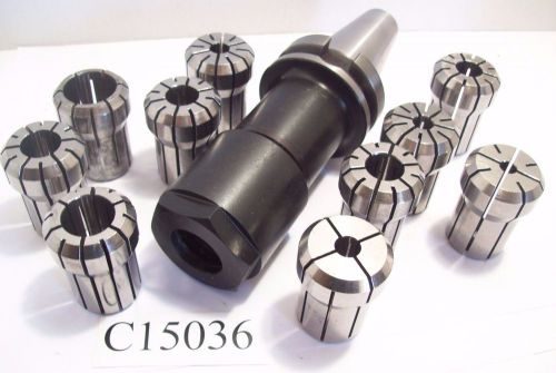 Bt40 da400 collet chuck with ten(10) da 400 collets bt 40 more listed lot c15036 for sale