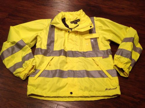 New LaCrosse TYPHOON Hi-Vis Hyper-Dri Jacket, SMALL, GREEN, 14008000