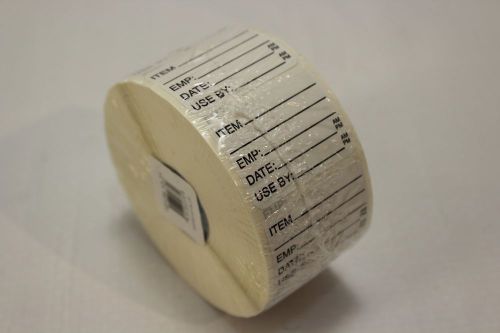 1 Roll - EcoLab 1.5&#034; X 1&#034; SupeRemovable Item Use By Stickers / Labels DayDots