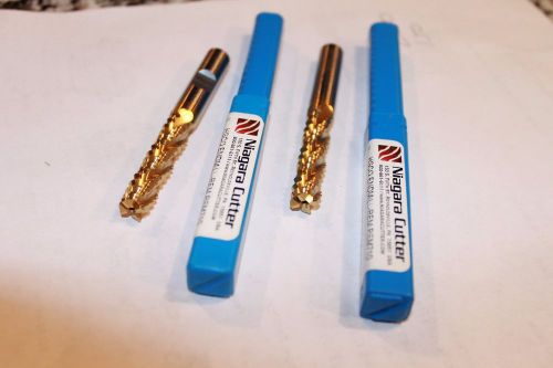 2x niagara .375 3/8 end mill rougher endmill  4 flute tialn coated *brand new* for sale