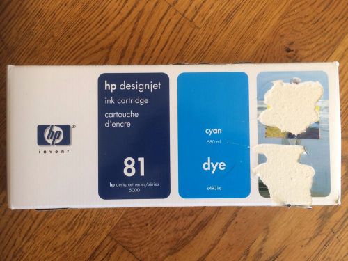 Genuine HP 81 Cyan Ink Cartridge