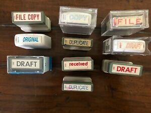 Lot of 10 Vintage Stampers - XStampers - File Copy / Draft / Copy / Original Etc