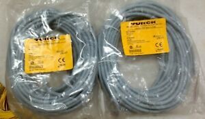 LOT/2 TURCK RK 4.5T-15 (I.D. U5240) CORDSET STRAIGHT FEMALE CONNECTOR SEALED *FS