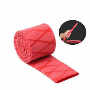 Red Non Slip Heat Shrink Tube Textured Heatshrink Sleeving Fishing Rod Racket