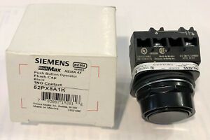 Siemens 52XA8A1K Black Flush 30mm Push Button, 1 NO momentary PB