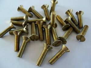 Brass Machine Screws - Slotted Flat Head - #10-32 x 3/4&#034; - Fine Thread Bolts