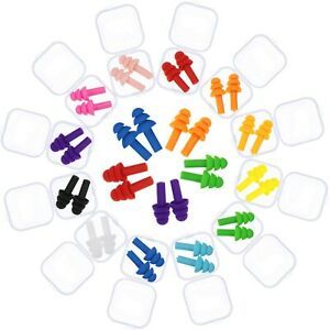 24 Pairs Ear Plugs Silicone Soft Ear Plugs Waterproof Reusable Earplugs Noise...