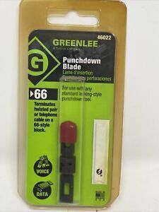 Greenlee 66 Punchdown Blade 46022 Punch Down Tool New Old Stock