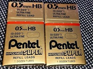 Pentel 0.5mm HB Ultra Fine Refill Leads ~ 2 Boxes with 22 New Sealed Tubes