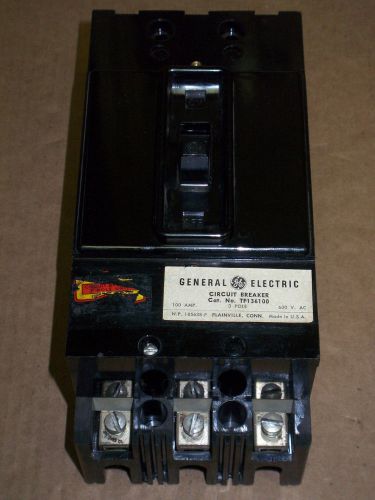 Ge tf 3 pole 100 amp 600v tf136100 circuit breaker for sale