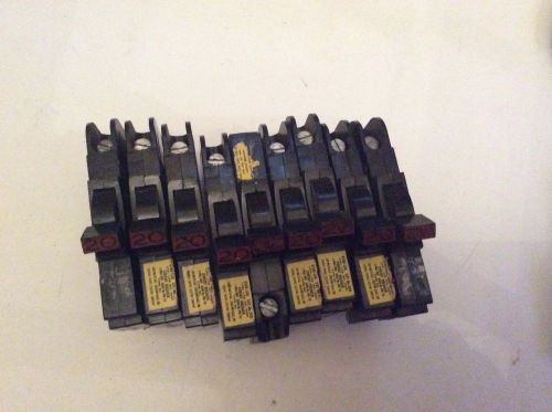 Lot of 9 20 amp circuit breakers