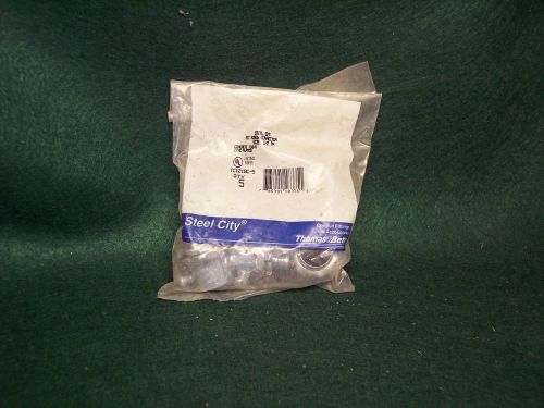 5 pk ~ 1/2&#034; emt set screw connector by thomas &amp; betts tc121sc-5. for sale